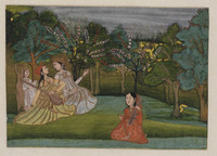 KT 1990 043
<br/>
Landschap met fruitbomen en vrouwen
<br/>
<em>Anoniem India (18e eeuw)</em>